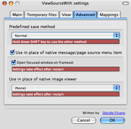 [ViewSourceWith advanced settings]